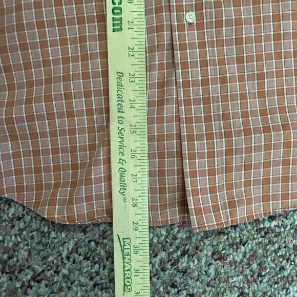 Vintage Marshall Fields Terracotta Check LS Button-Down Shirt Size 16.5 36-37 - Picture 10 of 10